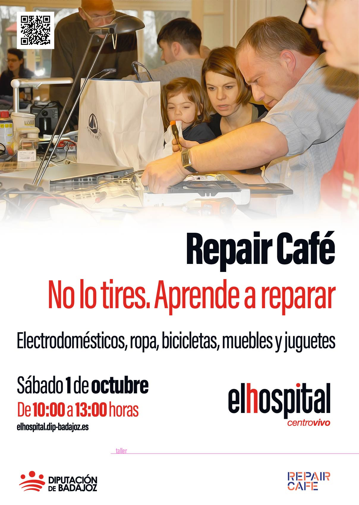 El Hospital Centro Vivo pone en marcha el primer Repair Café de la provincia de Badajoz